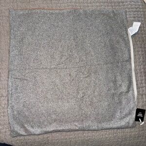 Pair, solid cashmere ( pillow cover only). Back is gray front caramel 22”x22”